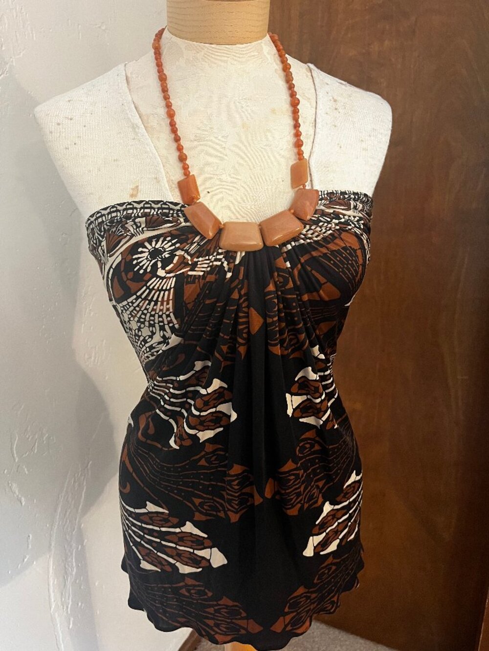 SKY Y2K Halter Top Beaded Necklace, Size S